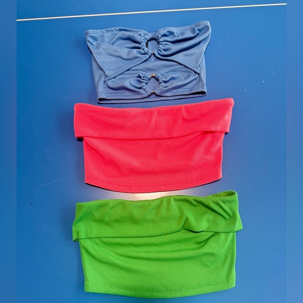 SHEIN 3 Tube Top Set. Size XS. Excellent Condition.